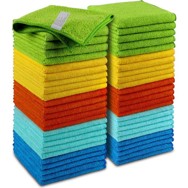 Microfibre Cloth Pack of 24, Multifunctional Reusable Cleaning Cloths, Lint Free Streak Free Washable Cloth Duster for House, Kitchen, Car, Motorbike,