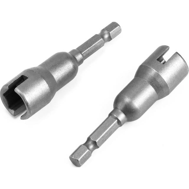 Power Wing Nut Driver Slot Wing Nuts Drill Bit Socket Wrenches Tools 14 Hex Shank for Panel Nuts Screws Eye C Hook QHanger Steel 2 Packs