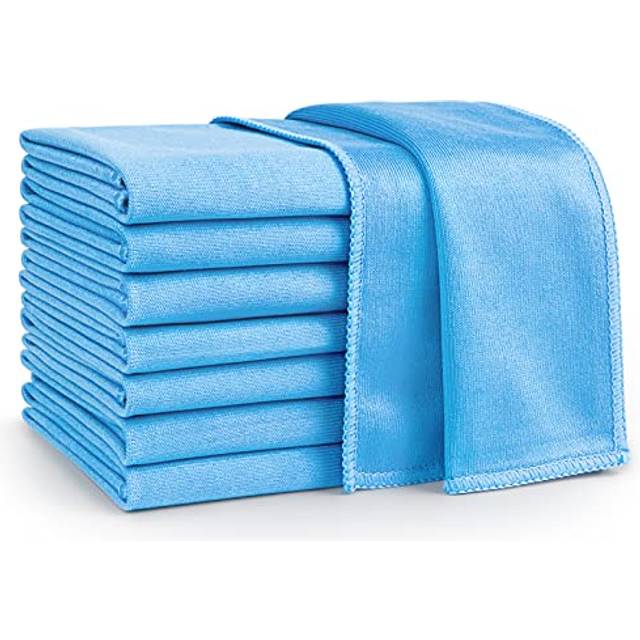 AIDEA Microfiber Glass Cleaning Cloths-8PK  Lint Free Streak Free Cleaning Towels  Quickly Clean Windows  Glass  Mirrors  Windshields  Stainless Steel