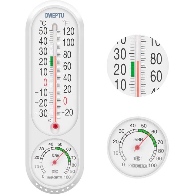 Outdoor/Indoor Thermometer Hygrometer Humidity Meter Thermometers Temperature Humidity Gauge Meter with Celsius/Fahrenheit (?/?) for Patio Field Cella