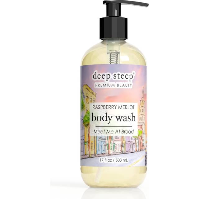 Deep Steep Body Wash 17 oz Raspberry Merlot