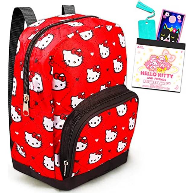 Fast Forward New York Hello Kitty Preschool Backpack for Kids  Toddlers ~ 5 Pc School Supplies Bundle with Hello Kitty 10 Mini Backpack for Girls  Sti