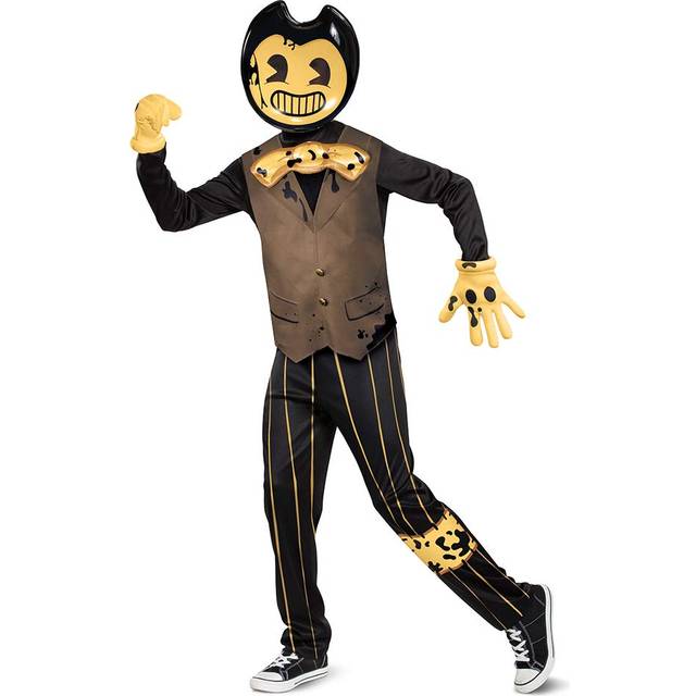 Bendy Dark Revival Deluxe Kid&#39;s Costume - Black&#47;Orange&#47;Yellow (10/12)
