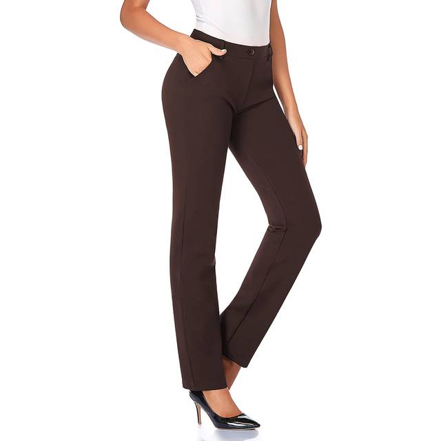 Tapata Women's 28''/30''/32''/34'' Stretchy Straight Dress Pants with
