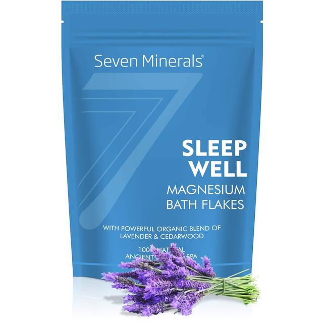 Seven Minerals  Sleep Well  Magnesium Bath Flakes  Lavender & Cedarwood  3 lb (1.36 kg)