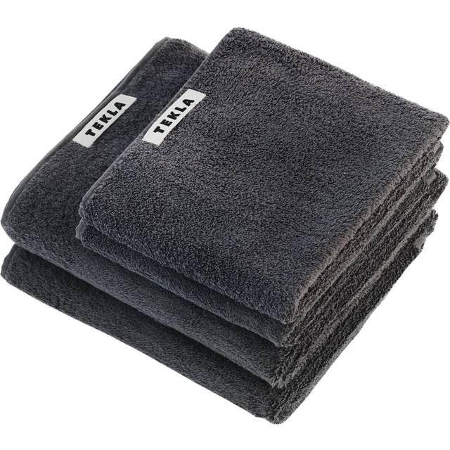 Tekla Organic Terry Bath Towel Charcoal Grey
