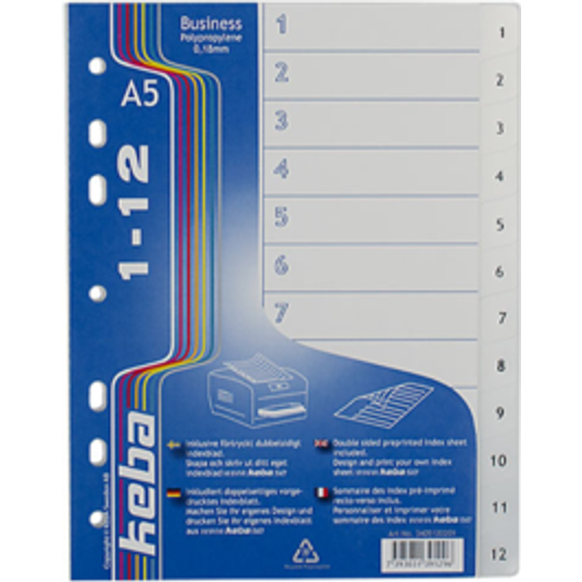 Pärmregister Keba PP A5 1-5 transparent