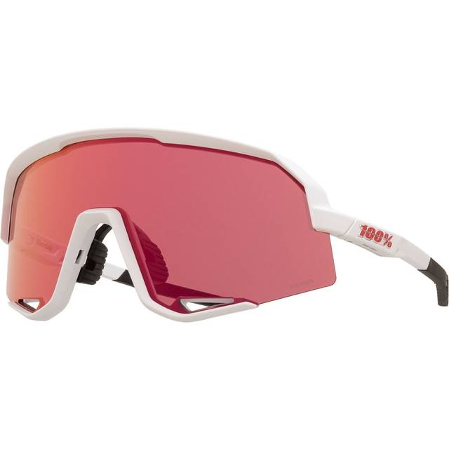 100% 100 Percent Slendale Matte White Sunglasses with HiPER Red Multilayer Mirror Camera Lens - Multicolor - One Size