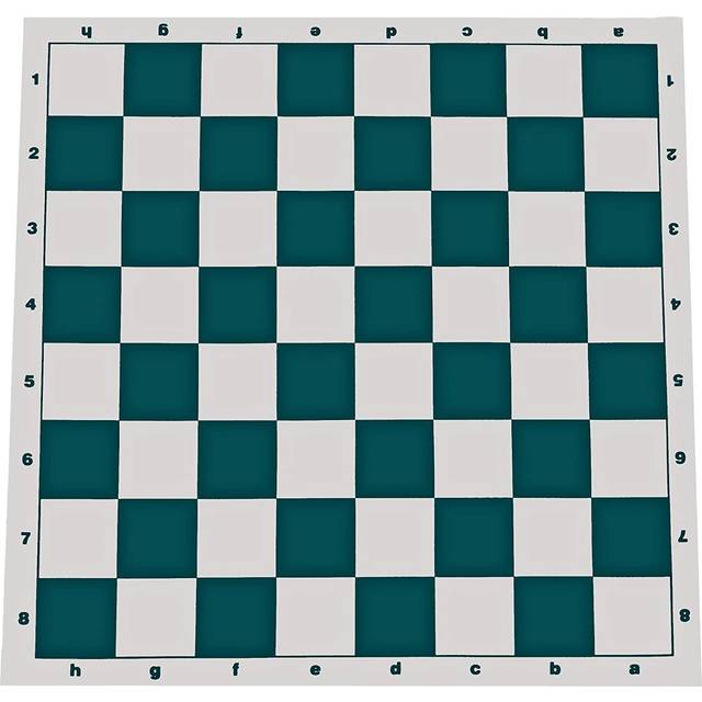 WE Games- Tournament Roll Up Vinyl Chess Board- Green and White