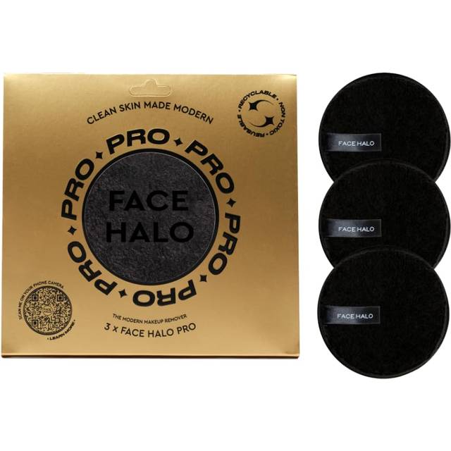 Pro Makeup Remover, Eco-Friendly, Reusable, Vegan Friendly, Black, Set of 3 (Pack of 1)