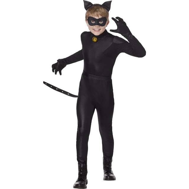 Kid's Cat Noir Costume from Miraculous Ladybug | Nickelodeon Costumes - Black (XS)