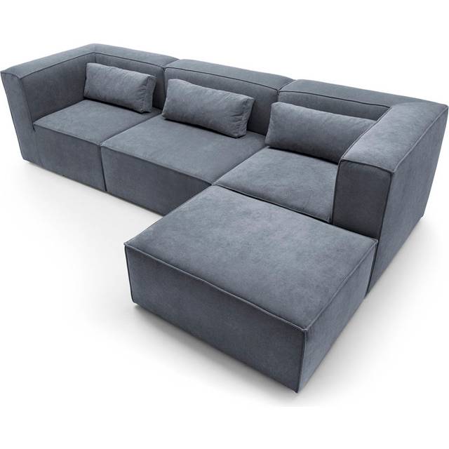 Nwabuzor Large Modular Corner Sofa - Dark Grey (185.42cm H X 716.28cm W X 414.02cm D)