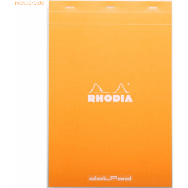 "Rhodia Notepad  No19 A4+  Dot - Orange  8 1/4"""""""" x 12 1/2"""""""""