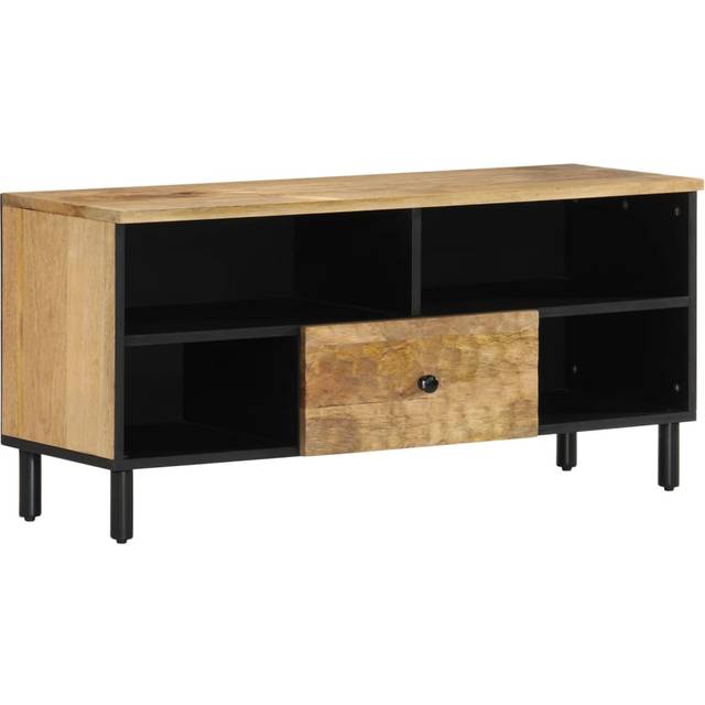 vidaXL TV Cabinet 100x33x46 cm Solid Wood Mango - Brown