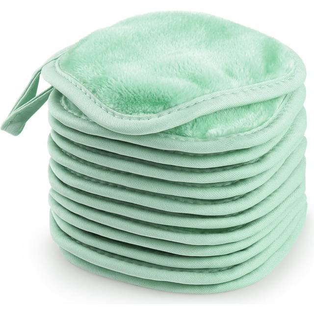 HOMEXCEL Makeup Remover Cloth 12 Count (Pack of 1)  Reusable Makeup Remover Pads Washable Ultra Soft Facial Cleansing Cloths for All Skin Types 5 X 5