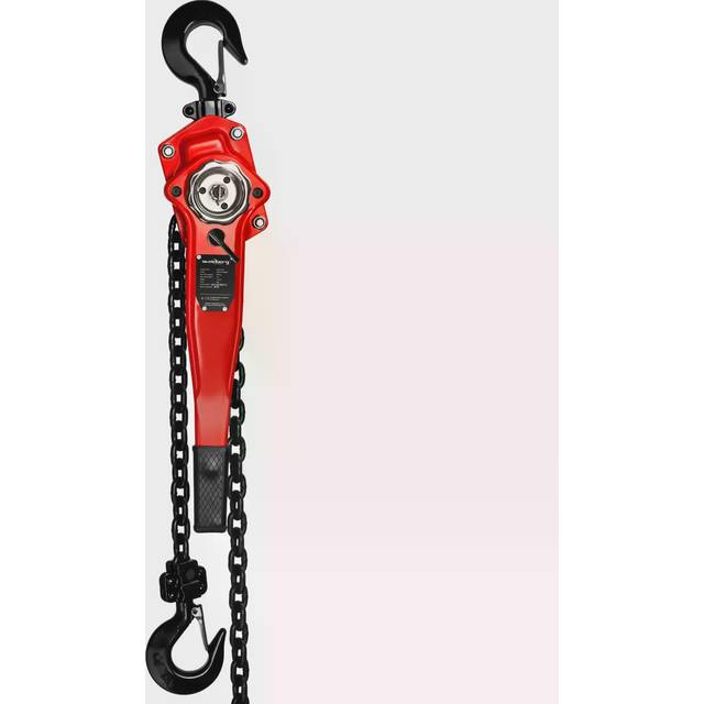 Steinberg Systems - Lever Hoist - 1,500 kg - 2 m Chain Block Ratchet Hoist Steel Lift 2 Hooks