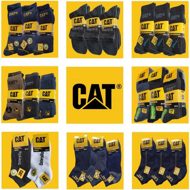 Cat Arbejdsstrømper Til Mænd DYP393 - Sort