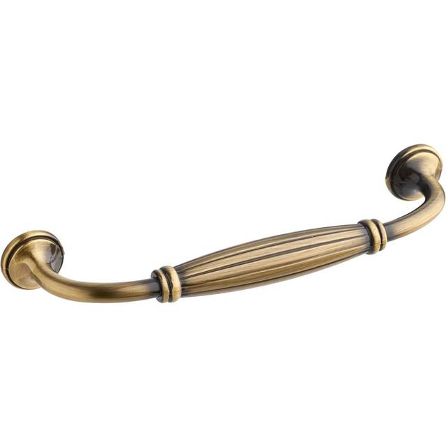 Hadley Bow Kitchen Cabinet Handle - 128mm - Antique Brass - Elite Knobs & Handles