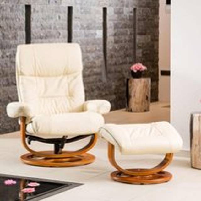 Artemis Home Barriston Swivel Recliner With Massage And Heat - Cream, Cream