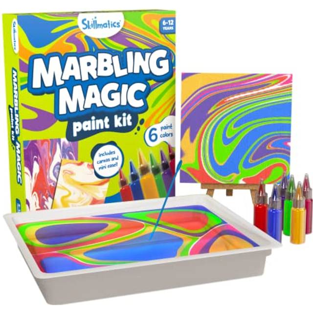 Skillmatics Marbling Magic Paint Kit for Kids, Art & Craft Activity, Water Marbling Kit, Gifts for Ages 6 to 12