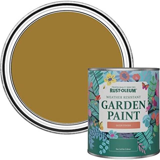 Rust-Oleum Garden Paint, Satin Finish - Wet Harvest - 750ml - Yellow