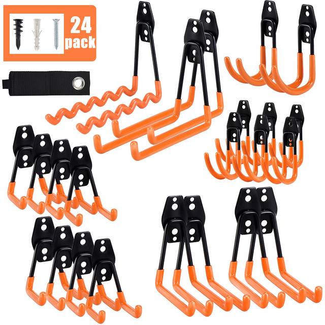 AOBEN Garage Hooks 24Pack Heavy Duty Garage Hanger Organizer Anti-Slip