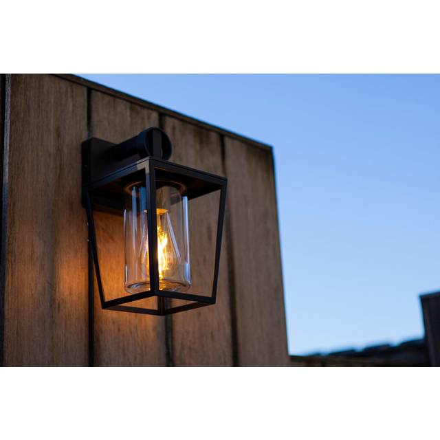 Hepburn Black 28.8cm H Outdoor Wall Lantern (28.8cm H X 16cm W X 19.9cm D)