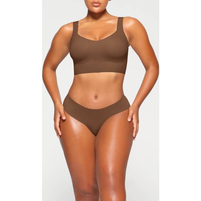 SKIMS Plunge Longline Bralette | Medium Neutral | S-DD - Jasper