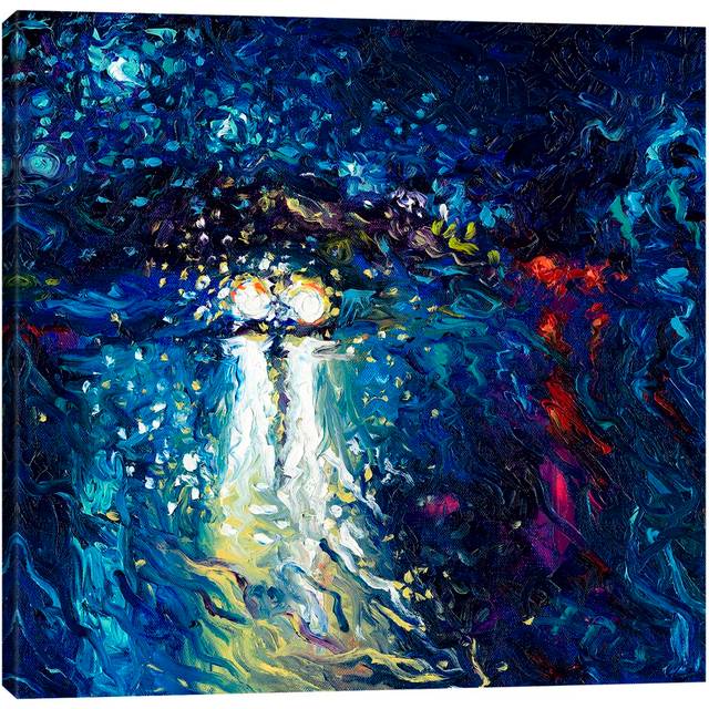 'Mini Cooper Oncoming' by Iris Scott Acrylic Painting Print on Wrapped Canvas (121.92cm H x 121.92cm W)