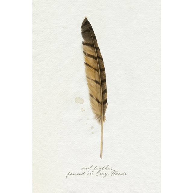 Found Feather III - Wrapped Canvas Painting (30cm H x 20cm W x 3.8cm D)