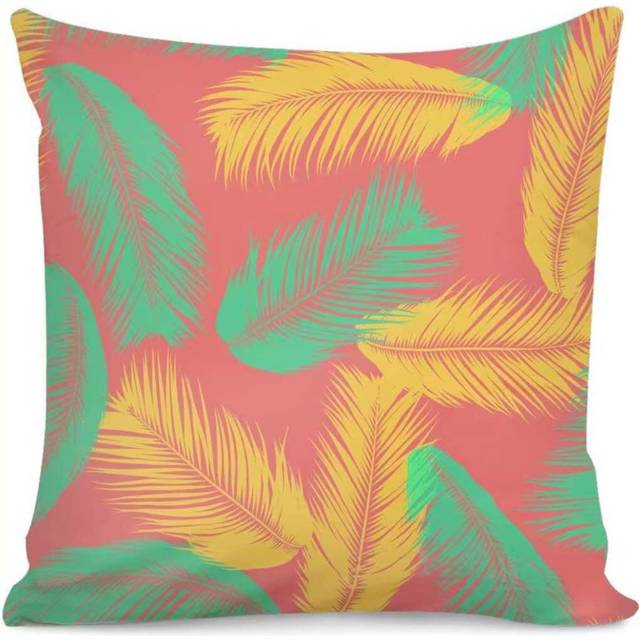 Feather Home DÃ©cor Custom Patterns Decorative Throw Pillow Covers with Soft Solid Cushion Covers 18 X 18 Inches for Couch Bedroom Car