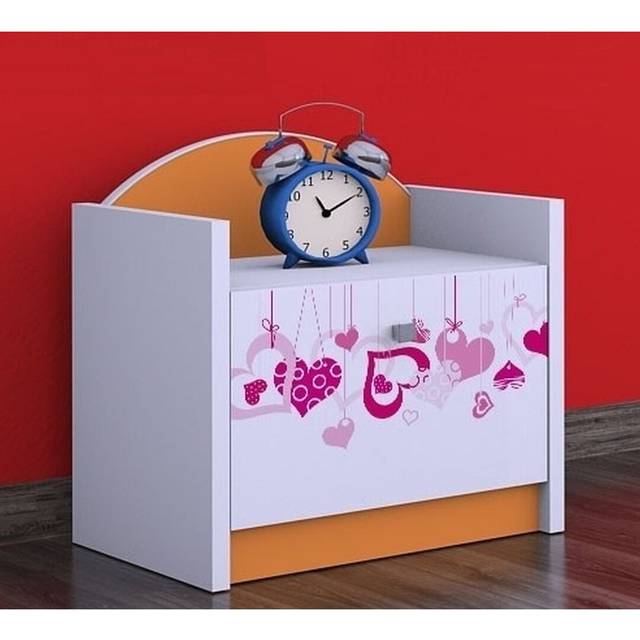 Angela Nightstand - Orange (40cm H X 40cm W X 34cm D)