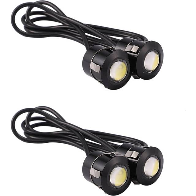 4Pcs Eagle Eye LED Backup Fog Light Driving Lamp for Car Motorcycle 9W White Light Black