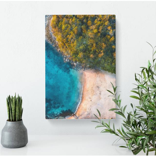 Forest Beach - Wrapped Canvas Painting (50cm H x 35cm W x 3cm D)