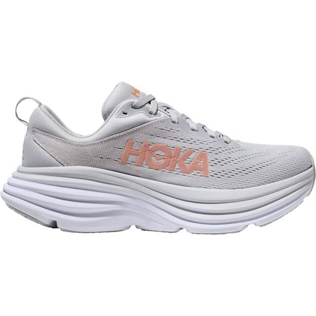 HOKA Women's Bondi 8 Road Running Shoes in Harbor Mist/Lunar Rock, Size 4