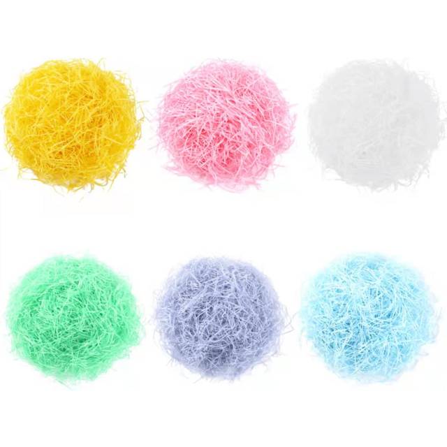 FUSHENMU Easter Grass Craft Shredded Tissue Raffia Paper Grass Shred Paper for Easter Basket Filler Gift Wrapping Supply