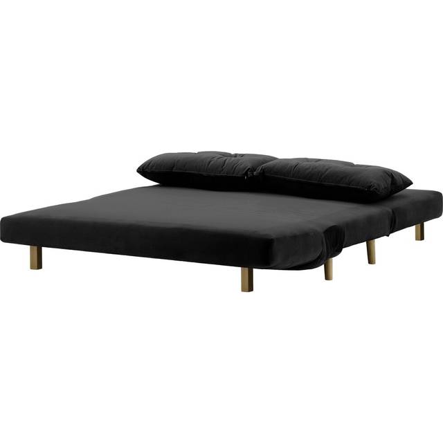 Hykkon Donald 2 Seater Fold Out Sofa Bed Black/Wax Black 78cm H X 142cm W X 90cm D