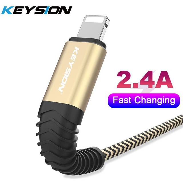 KEYSION USB Data Cable for iPhone 14 13 12 11 Pro Max Xs max Xr X 8 7 6 plus 6s 5 s plus iPad 2.4A Fast Charging Cable 2m
