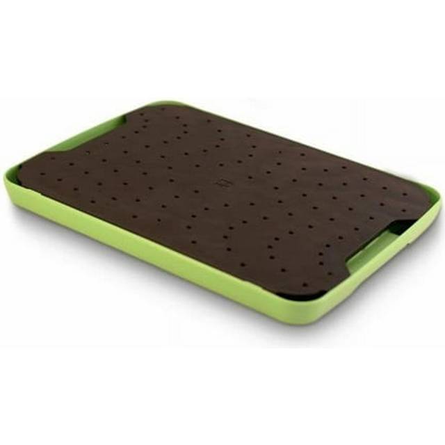 Eco Flow Perforated Cutting Board, Black-Green
