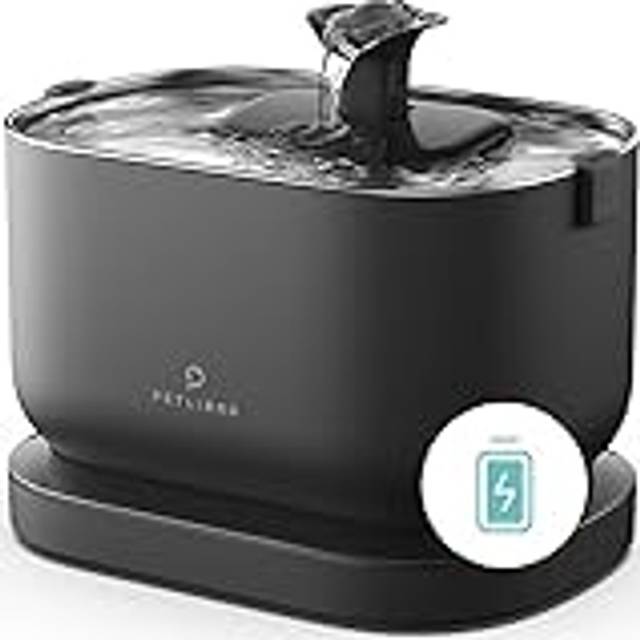 PETLIBRO Trådlös Kattfontän med Trådlös Vattenpump, 2,5L/84 oz Dockstream Batteridriven Dricksfontän för Katter Trådlös med Rörelsesensor, Lätt att Rengöra, BPA-fri, Ultratyst