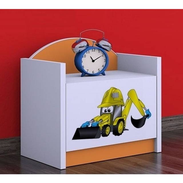 Sam Nightstand - Orange (40cm H X 40cm W X 34cm D)