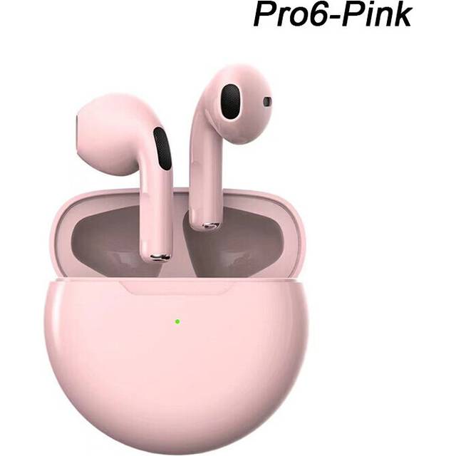 (a-Pink Headphones) Pro 6 TWS Wireless bluetooth headset with Mic Fone Bluetooth Earphones Sport headphones Pro6 Headset for iPhone Xiaomi Earbuds