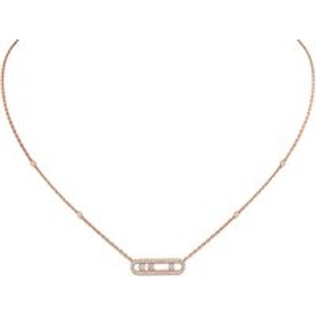 Messika Baby Move Pave 18ct Rose Gold 0.35ct Diamond Necklace - Gold