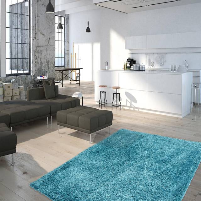Touch Me TOU 370 Petrol Plain Rug - 160cm X 230cm