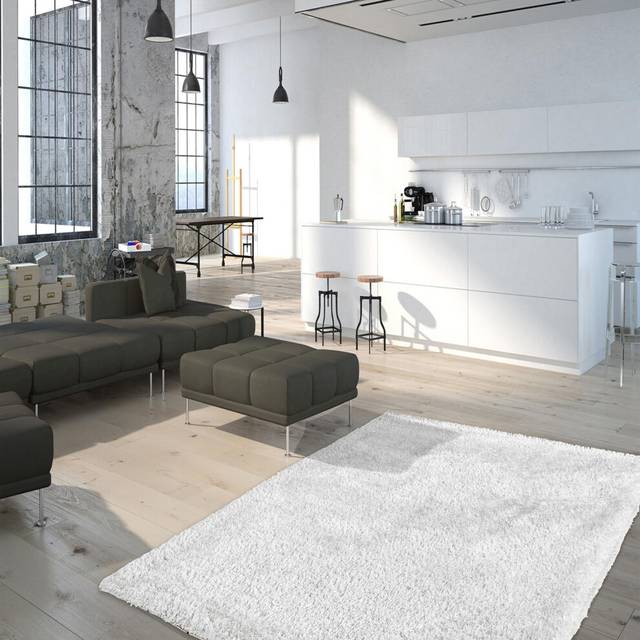 Touch Me TOU 370 White Plain Rug - 120cm X 170cm