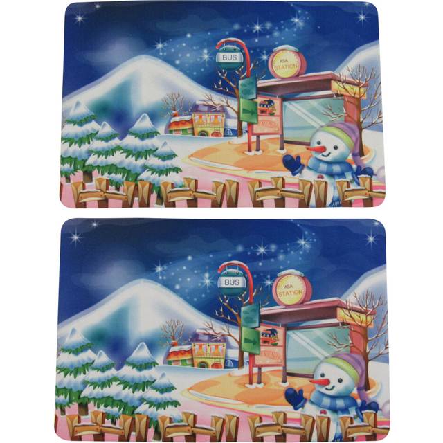 Christmas Indoor Festive Doormat X2 (Xmas Welcome Floor Non Slip Mat)