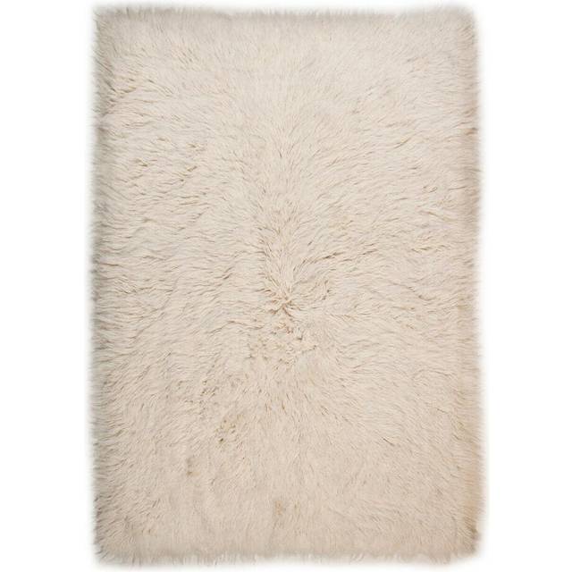 2450 Flokos Natural White Wool Rug by Theko - 190cm X  290cm