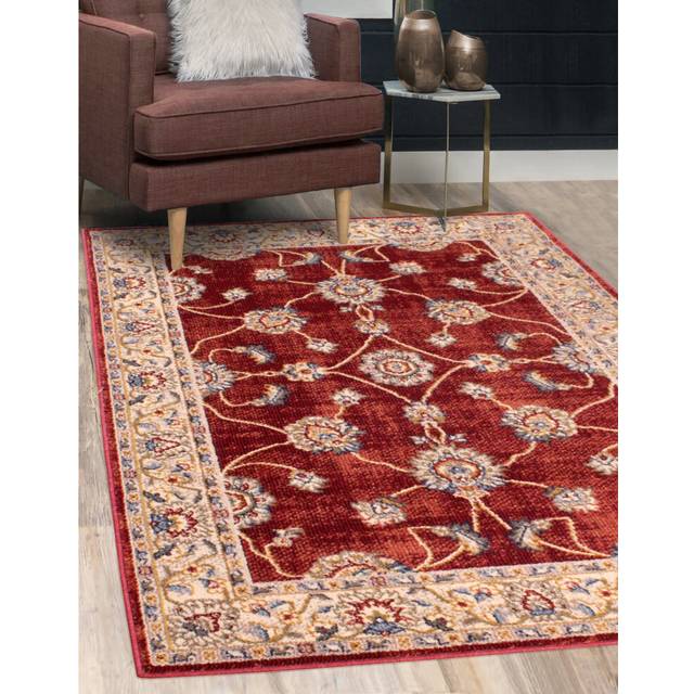 (Red, Small 80x150 cm (2'6''x5')) Traditional Orient 5929 Rug Living Room Bedroom Bordered Classic Rug