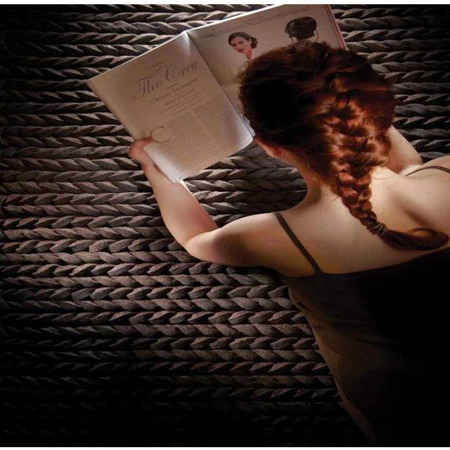 Urbane Chocolate Thick Pile Braided Wool Rug by Rug Guru - 160cm X 230 cm