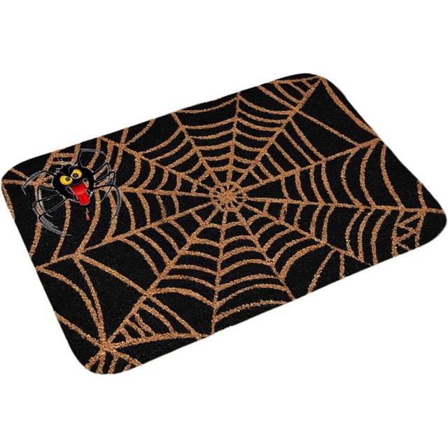 Halloween Front Door Cover - Holiday Spider Web Floor Door Mat | Reusable Decorative Holiday Floor Door Mat for Stairs, Kitchen, Porch, Living Room
